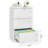 Filing Cabinet Lateral File Cabinet With Lock, 3 Drawer - White - Image 18