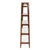 Mid - Century Design 5 Shelf Bookcase - Off White / Pecan - Image 4