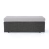 Enthrallia - Outdoor Wicker Bench With Cushion - Gray - Image 5
