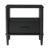 Transitional Solid Wood Spindle Nightstand - Black - Image 3
