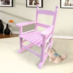 Children's Rocking Chair Indoor Or Outdoor, Suitable For Kids, Durable - Light Pink