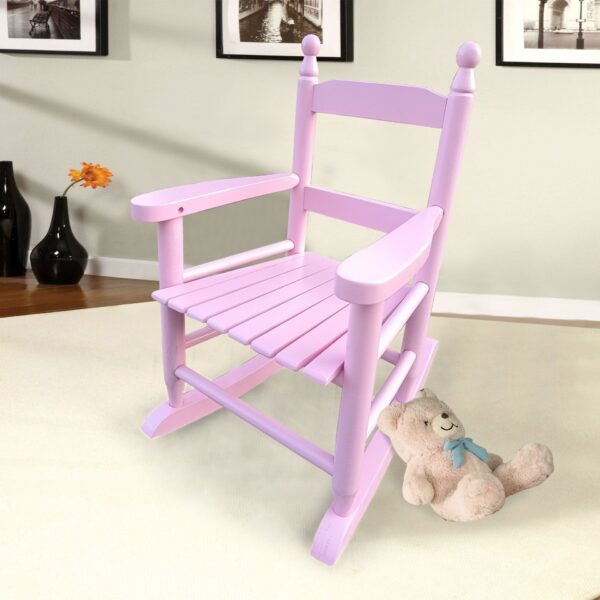 Children's Rocking Chair Indoor Or Outdoor, Suitable For Kids, Durable - Light Pink
