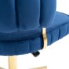 Modern Home Office Desk Chair With Adjustable Height And Swivel Wheels - Navy - Image 20