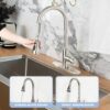 Classic High Arc Kitchen Faucet With Pull Down Sprayer, Stainless Steel - Brushed Nickel - Image 5