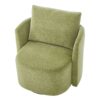 360° Swivel Chair, Accent Barrel Armchair, Upholstered With Curved Design - Green - Image 13