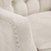 Accent Chair, Living Room Chair, Footrest Chair Set With Vintage Brass Studs, Button Tufted Upholstered Armchair For Living Room, Comfy Reading Chair For Bedroom, Reception Room - Beige - Image 13