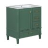 Bathroom Vanity, Modern Bathroom Cabinet With Sink Combo Set, Bathroom Storage Cabinet With A Soft Closing Door And 3 Drawers, Solid Wood Frame - Green - Image 20