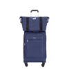5 Piece Set (18/23/27/Travelbag /Toiletry Bag), Softshell Suitcase Spinner Wheels Terylene Polyester Luggage Sets Carry On Suitcase Luggage Lightweight Durable Suitcase - Blue - Image 13