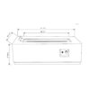 42" Propane Gas Fire Pit Table, 50000 Btu Rectangular Steel Fire Pit With Glass Wind Guard For Outside Patio Deck Garden Courtyard - Gray - Image 3