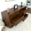 Lola - Mid-Century Modern Dresser With 6 Drawers - Dark Brown - Image 10