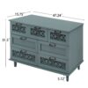 7 Drawer Cabinet, American Furniture, Suitable For Bedroom, Living Room, Study - Dark Green - Image 3