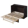Full Size Murphy Bed With Large Drawers And Elegant Design - Espresso - Image 8