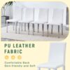 (Set of 4) Backrest Chairs With Silver Metal Legs The Perfect Combination, Suitable For Minimalist And Modern Home Styles - White / Silver - Image 10