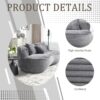Bean Bag Sofa Lazy Sofa Durable Comfort Lounger High Back Bean Bag Chair Couch For Adults And Kids, Indoor & Outdoor - Dark Gray - Image 4