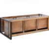 Reclaimed Wood Media TV Console Table With 3 Drarwer, Open Shelf - Antique Gray - Image 7