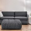 Chosen - Chenille Ottoman - Gray - Image 3