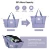 Luggage Set Of 5 Pieces, Expandable Hard Pc Luggage Set With Tsa Lock For Rotating Wheels, Lightweight Rolling Luggage - Light Purple - Image 4