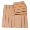 Plastic Interlocking Deck Tiles, Patio Flooring Outdoor Waterproof All Weather Use For Garden Poolside Front / Back Yard (Set of 44) - Burlywood - Image 12