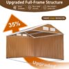 Heavy Duty Metal Storage Shed With Windows, Lockable Door & Ventilation, Weatherproof Outdoor Garden Shed - Brown - Image 7