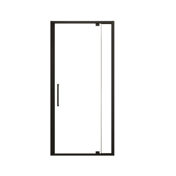 Scalable - Shower Door With 1 / 4" Clear Tempered Glass And Aluminium Alloy Frame - Matte Black