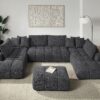 Chosen - Chenille Ottoman - Gray - Image 4