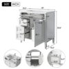 Bathroom Vanity & Top Sink, Modern Bathroom Storage Cabinet, 2 Drawers And A Tip-Out Drawer, Single Sink Bathroom Vanity - White - Image 8