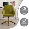 Adjustable Office Chair, Ergonomic Swivel, Comfortable Backrest Seat For Long Sitting - Pale Green - Image 15