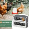 Wooden Chicken Nesting Box With 2 Egg Collection Drawers - White / Gray - Image 5