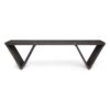 Gloaming - Outdoor Bench With Slat Design And Triangular Base - Dark Gray - Image 7