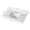 Marble Vanity Top With Undermount Sink And Backsplash, Sintered Stone - Carrara White - Image 4