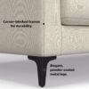 Ava - Mid Century Corner Sectional Sofa - Cream - Image 15