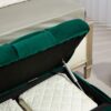 Upholstered Fabric Storage Ottoman Bench With Safety Hinge For Living Room & Bedroom - Green - Image 17