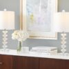 Diamond - Stacked Contemporary Crystal Table Lamp (Set of 2) - Clear / Off White / Chrome - Image 5