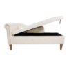 Chaise Lounge Indoor, Velvet Lounge Chair For Bedroom With Storage & Pillow, Modern Upholstered Rolled Arm Chase Lounge For Sleeping With Nailhead Trim For Living Room Bedroom Office - Beige - Image 16