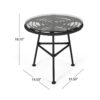Petrichor - Outdoor Side Table With Tempered Glass And Steel Frame - Gray - Image 3