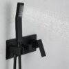Brass Shower System With 10" Rainfall Shower Head And Handheld Sprayer - Matte Black - Image 6