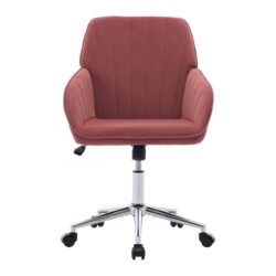 Adjustable Office Chair Ergonomic Swivel Chair - Rose Red