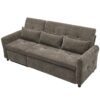 2 In 1 Sofa 3 Seater With Sofa Bed And Reversible Recliner - Dark Gray - Image 17