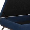 Owen - Square Coffee Table Storage Ottoman - Distressed Dark Blue - Image 4