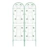 2 Pack Metal Garden Trellis Rustproof Trellis For Climbing Plant Outdoor Flower Support - Green - Image 17