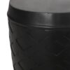 Outdoor Side Table With Lattice Design And Round Top - Black - Image 6
