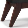 Draper - Mid Century Tufted Ottoman Bench - Distressed Black - Image 4