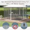 Outsunny - 10' x 13' Replacement Mesh Sidewall Netting For Patio Gazebos And Canopy Tents With Zippers (Sidewall Only) - White - Image 6