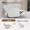 Wall Hugger Recliner, Power Recliner Chair, Electric Recliner For Living Room, Leather Reclining Armchair, Reclining Sofa For Bedroom / Apartment / Rv, With USB Port (Type - C) - Light Gray - Image 4