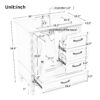 30" Bathroom Vanity With Sink, Bathroom Cabinet With A Door, 3 Drawers Legs, Adiustable Foot Pads - Gray - Image 3