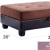 Upholstered Ottoman Elegant - Chocolate - Image 2