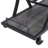 Industrial Bar Cart Kitchen Bar & Serving Cart For Home With Wheels 3 Tier Storage Shelves - Black / Gray - Image 11
