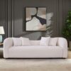 Mason - Mid-Century Modern Luxury Tight Back Curvy Couch - White - Image 11