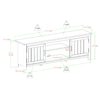Modern Farmhouse 2 Door Grooved 70" TV Stand For 85" TVs - Rustic Oak - Image 6