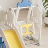 Toddler Slide Kids Playground With Basketball Hoop And Swing - Blue Yellow - Image 6